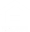 Equal Housing Opportunity logo in white text with white outline of an house