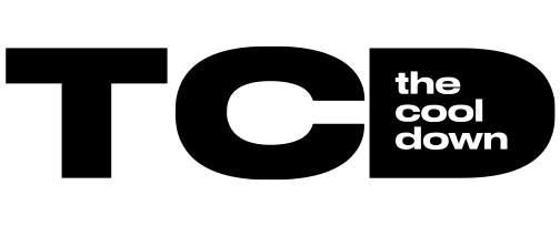 TCD - The Cool Down logo in bold black text with full company name cut out in the center of the letter D